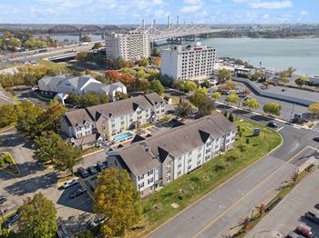 Bird eye view of property